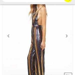 Forever 21 Other - Plunging Sequin Jumpsuit Forever 21 Other - Plunging Sequin Jumpsuit